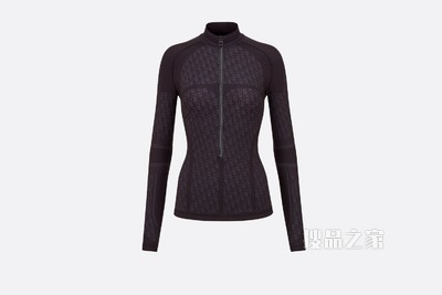 DiorAlps 拉链上衣 黑色平纹针织科技面料 Oblique 印花