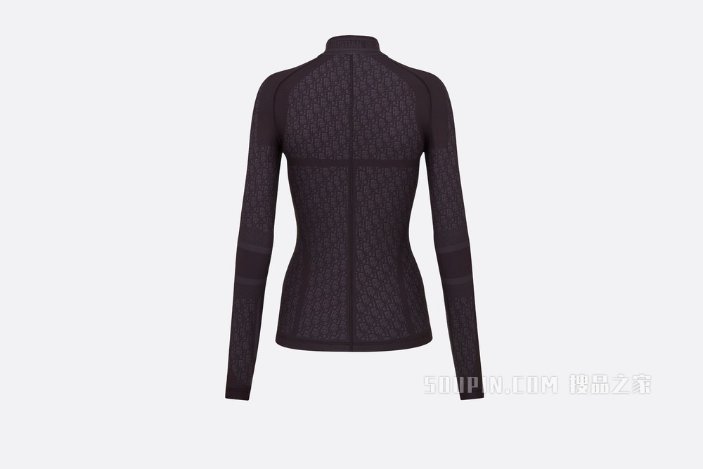 DiorAlps 拉链上衣 黑色平纹针织科技面料 Oblique 印花