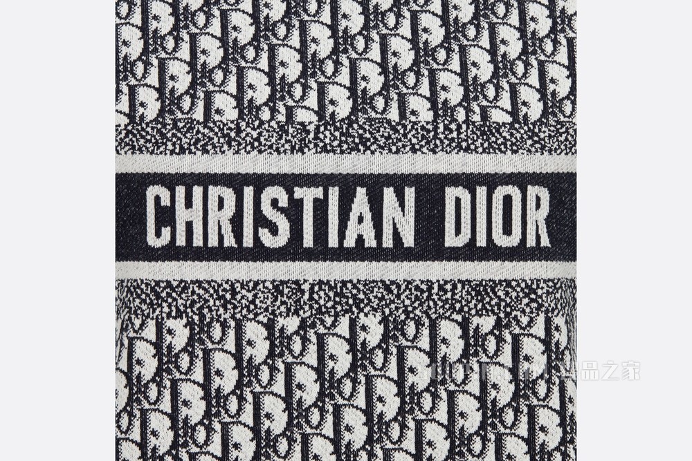 超大版型连帽运动衫 海军蓝色棉质平纹针织面料 Oblique 印花