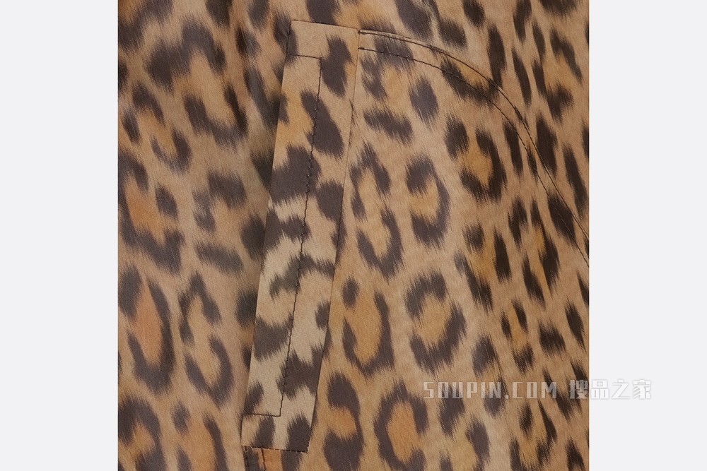 A 字型大衣 米色桑蚕丝塔夫绸 Mizza 图案