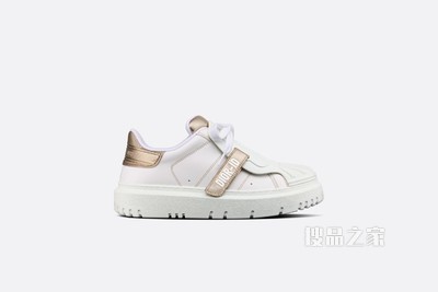 Dior-ID 运动鞋 白色和金色牛皮革