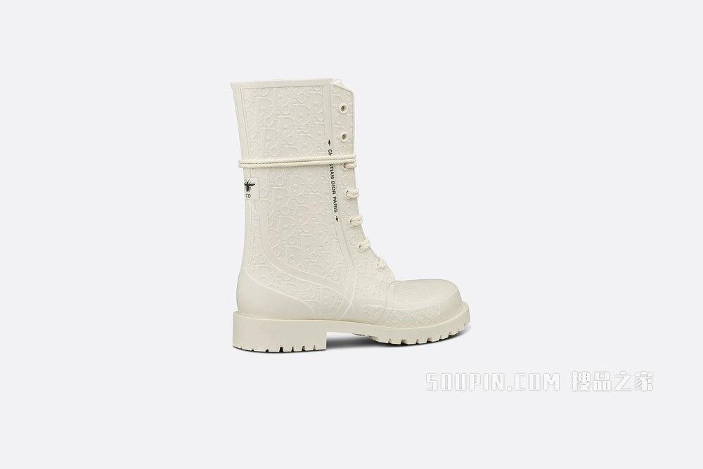 Diorcamp 及踝靴 白色纹理橡胶 Oblique 印花