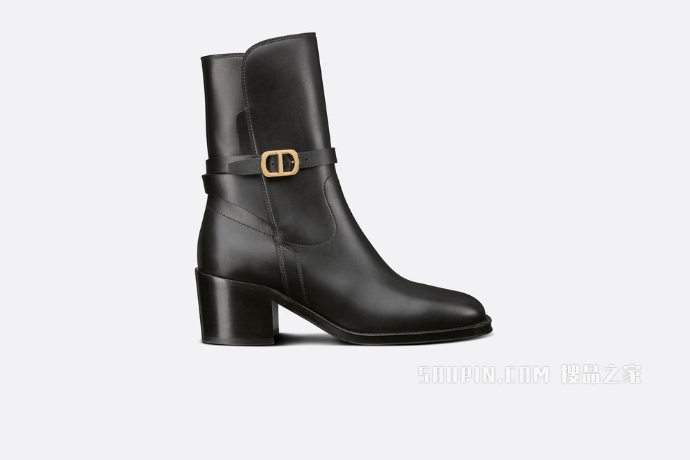 Dior Empreinte 带跟及踝靴 黑色牛皮革