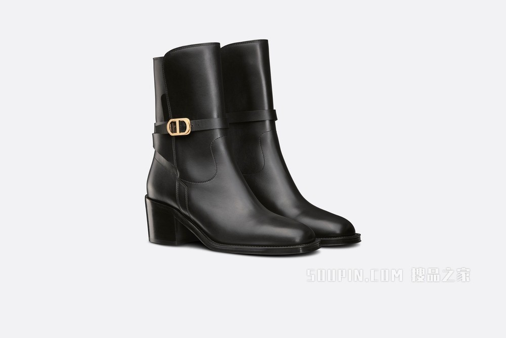 Dior Empreinte 带跟及踝靴 黑色牛皮革