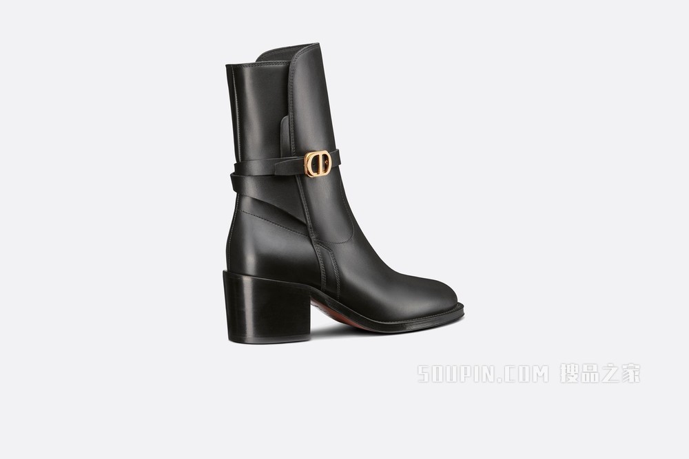 Dior Empreinte 带跟及踝靴 黑色牛皮革