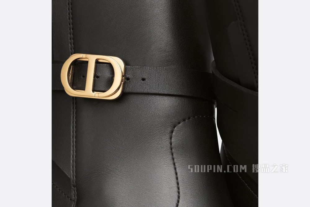 Dior Empreinte 带跟及踝靴 黑色牛皮革