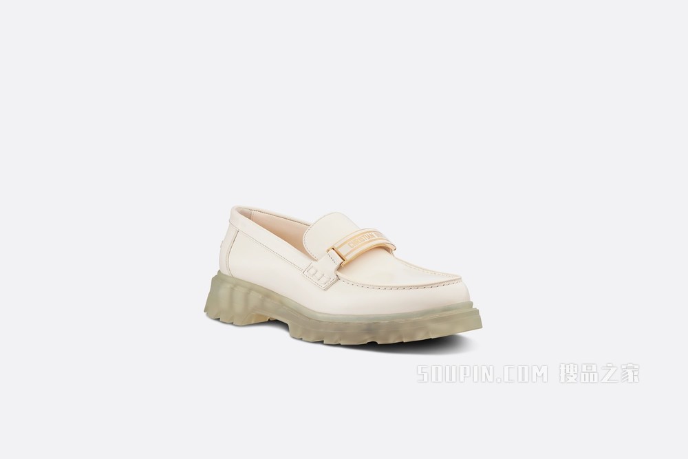 Dior Code 乐福鞋 白色磨砂牛皮革