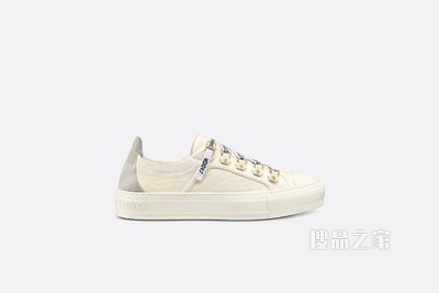 Walk'n'Dior 运动鞋 白色帆布和绒面牛皮革