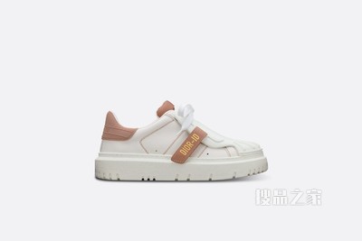 Dior-ID 运动鞋 白色和裸色牛皮革和橡胶
