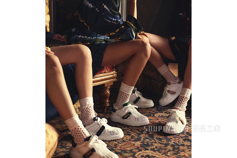 Dior-ID 运动鞋 白色和绿色牛皮革和橡胶