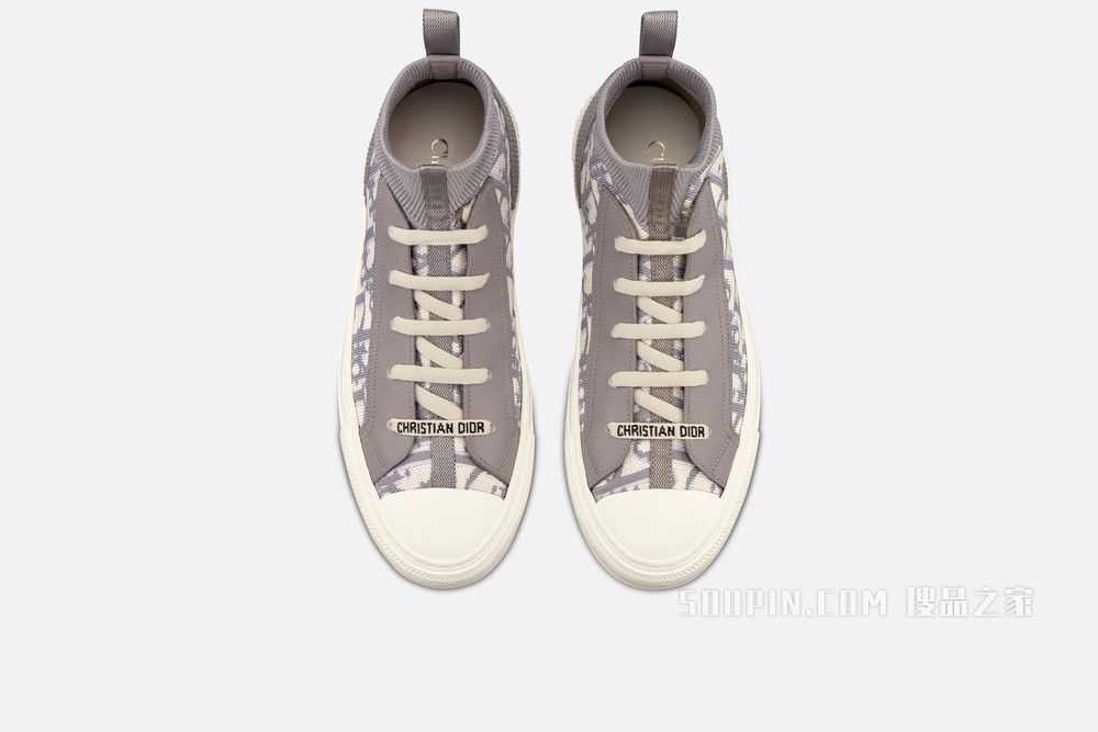 Walk'n'Dior 运动鞋 灰色网眼织物 Oblique 印花