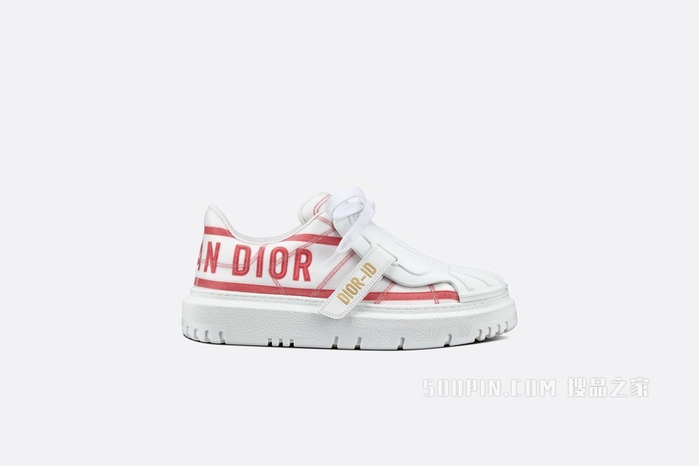 Dior-ID 运动鞋 白色和红色科技面料
