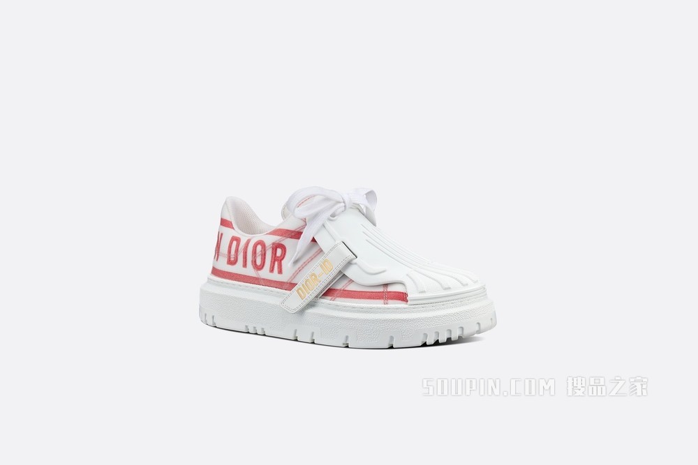 Dior-ID 运动鞋 白色和红色科技面料
