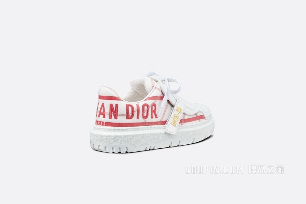 Dior-ID 运动鞋 白色和红色科技面料