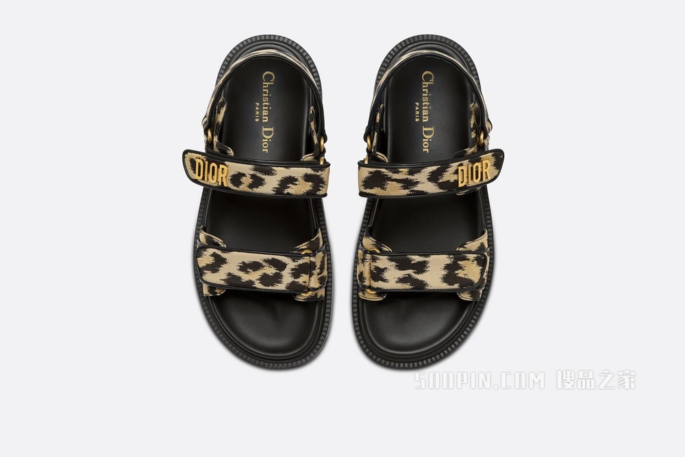 DiorAct 凉鞋 米色科技面料 Mizza 图案