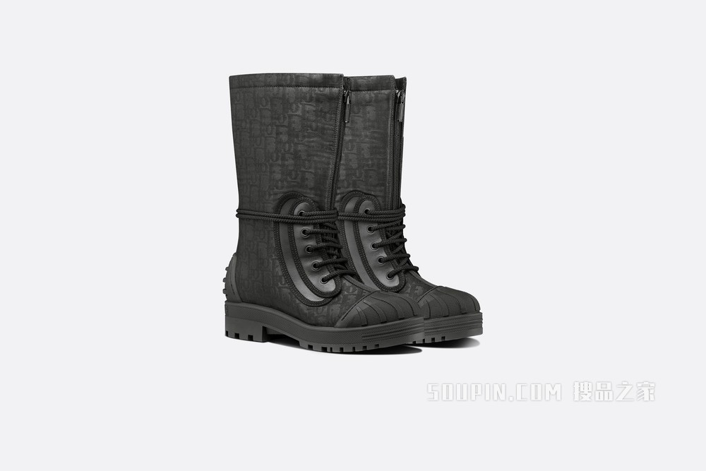 DiorIron 及踝靴 闪亮科技面料 Uber Black Oblique 印花