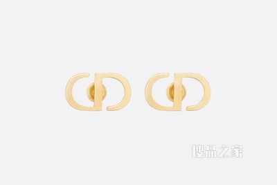 Petit CD 耳钉 金色饰面金属