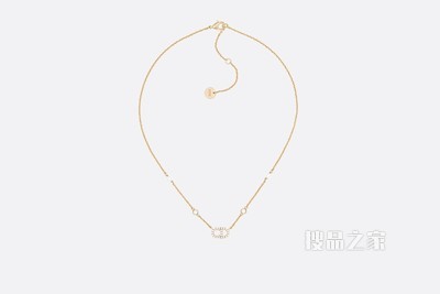 Clair D Lune 项链 金色金属和白色树脂珠饰