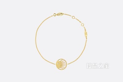Rose Céleste 手链 黄色和白色 K 金、钻石、珍珠母贝和缟玛瑙装饰
