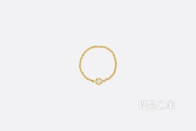 Mimirose 戒指 黄色 K 金和钻石装饰