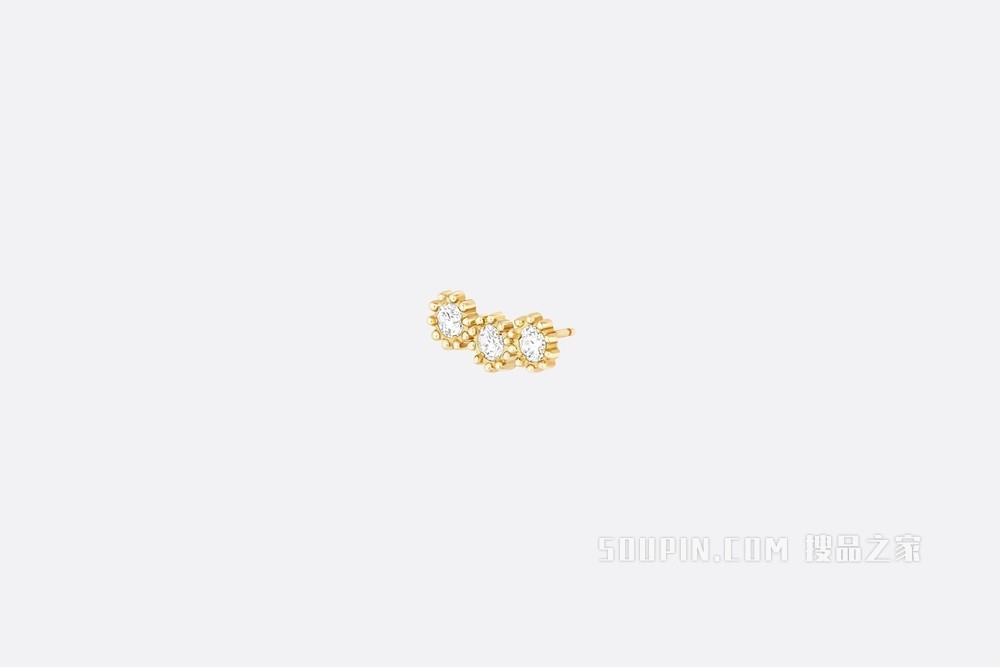 Mimirose 耳环 黄色 K 金和钻石装饰