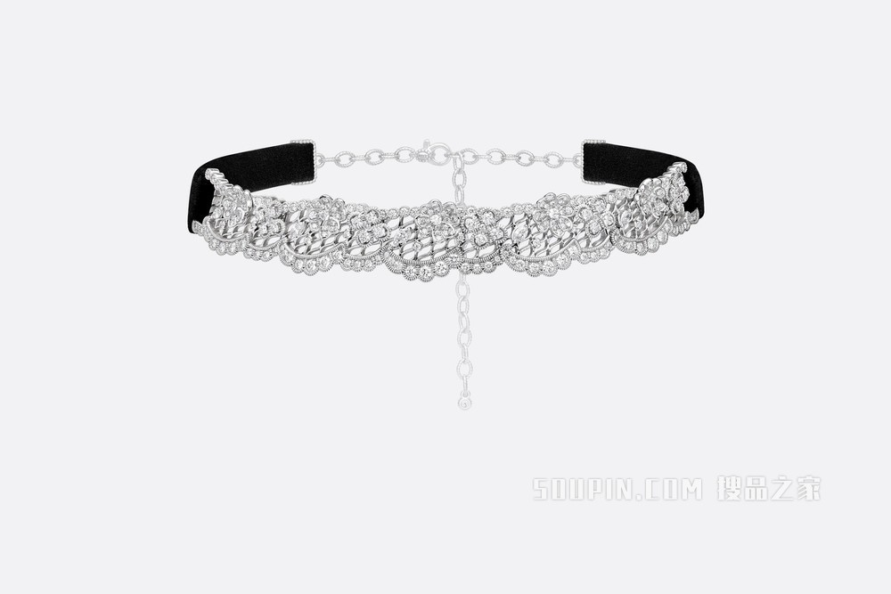 Archi Dior 项链 白色 18K 金和钻石装饰