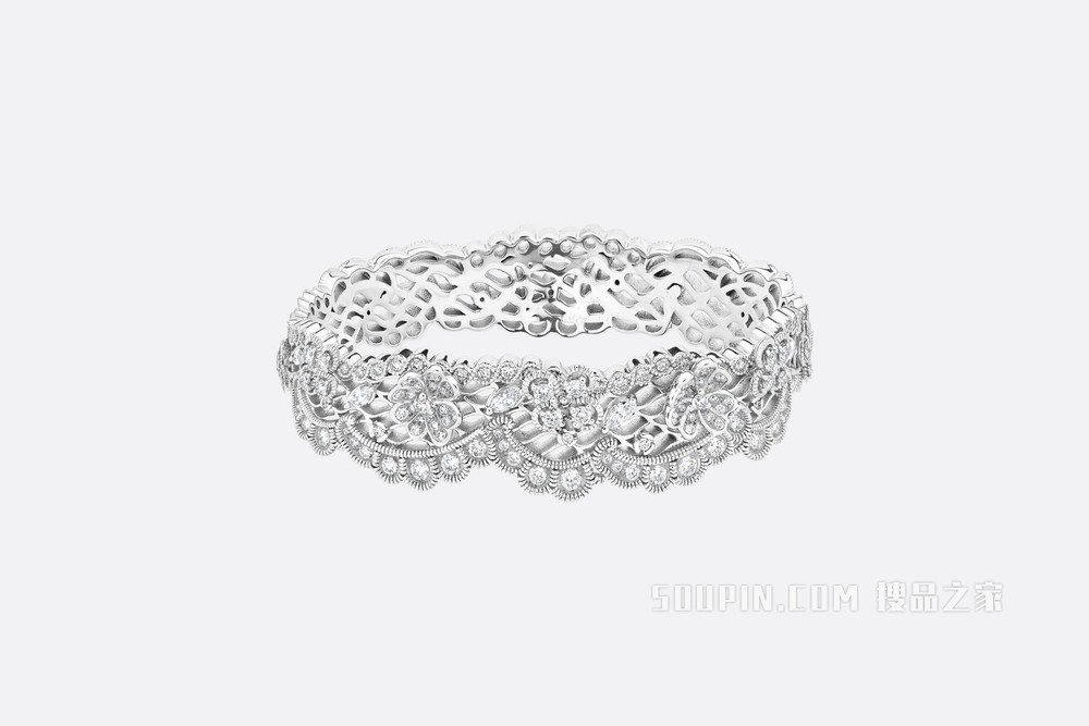 Archi Dior 手链 白色 18K 金和钻石装饰