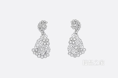 Archi Dior 耳环 白色 18K 金和钻石装饰