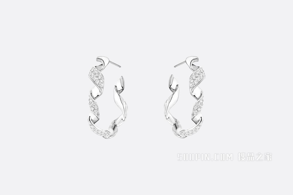 Archi Dior 耳环 白色 18K 金和钻石装饰