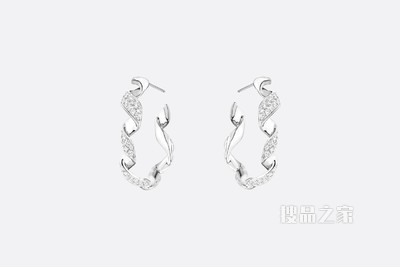 Archi Dior 耳环 白色 18K 金和钻石装饰