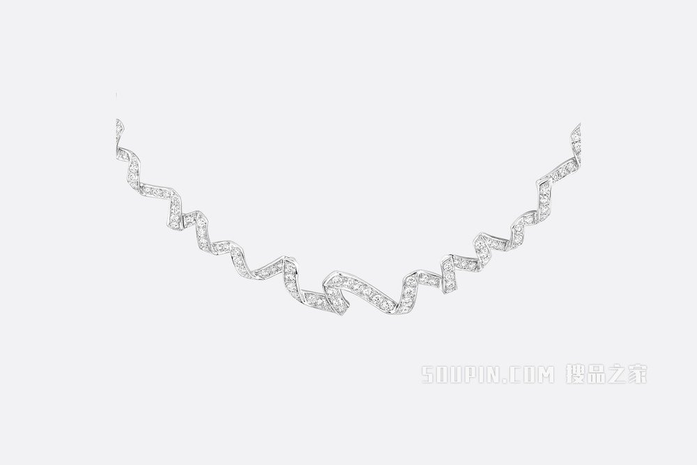 Archi Dior 项链 白色 18K 金和钻石装饰