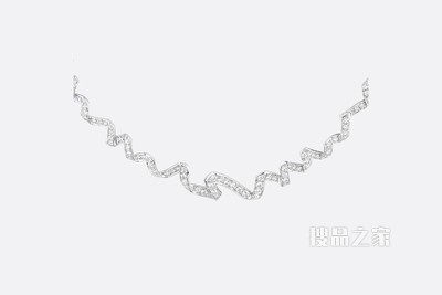 Archi Dior 项链 白色 18K 金和钻石装饰