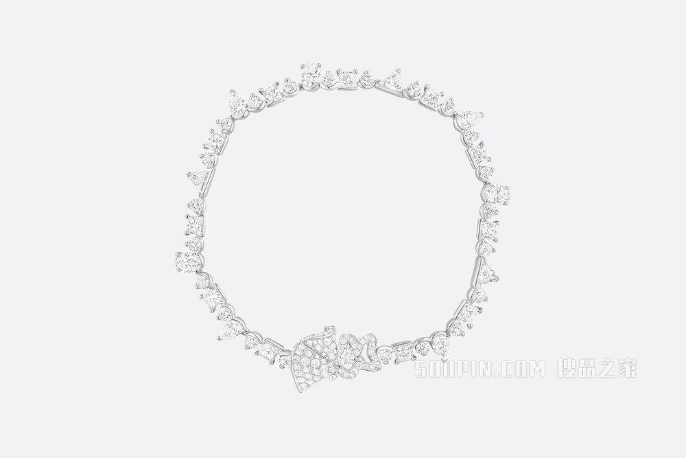 Archi Dior 手链 白色 18K 金和钻石装饰