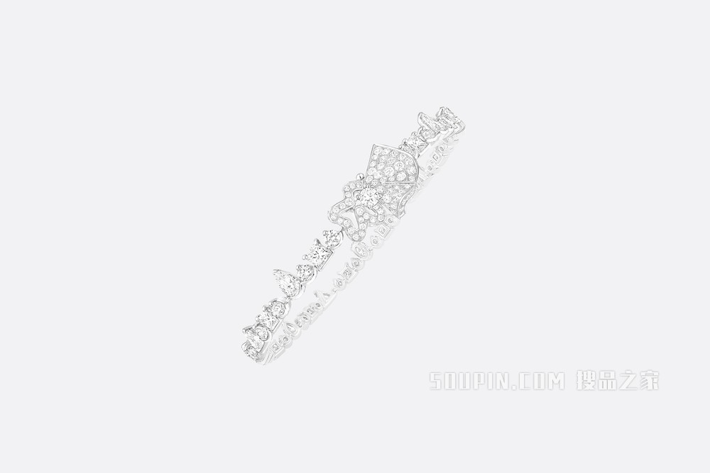 Archi Dior 手链 白色 18K 金和钻石装饰