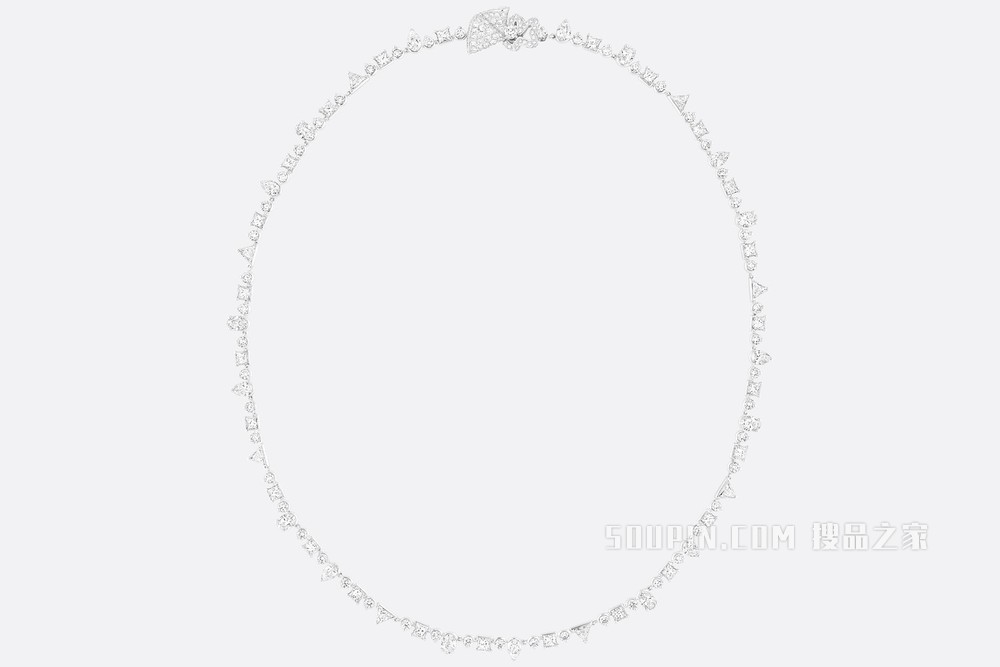 Archi Dior 项链 白色 18K 金和钻石装饰