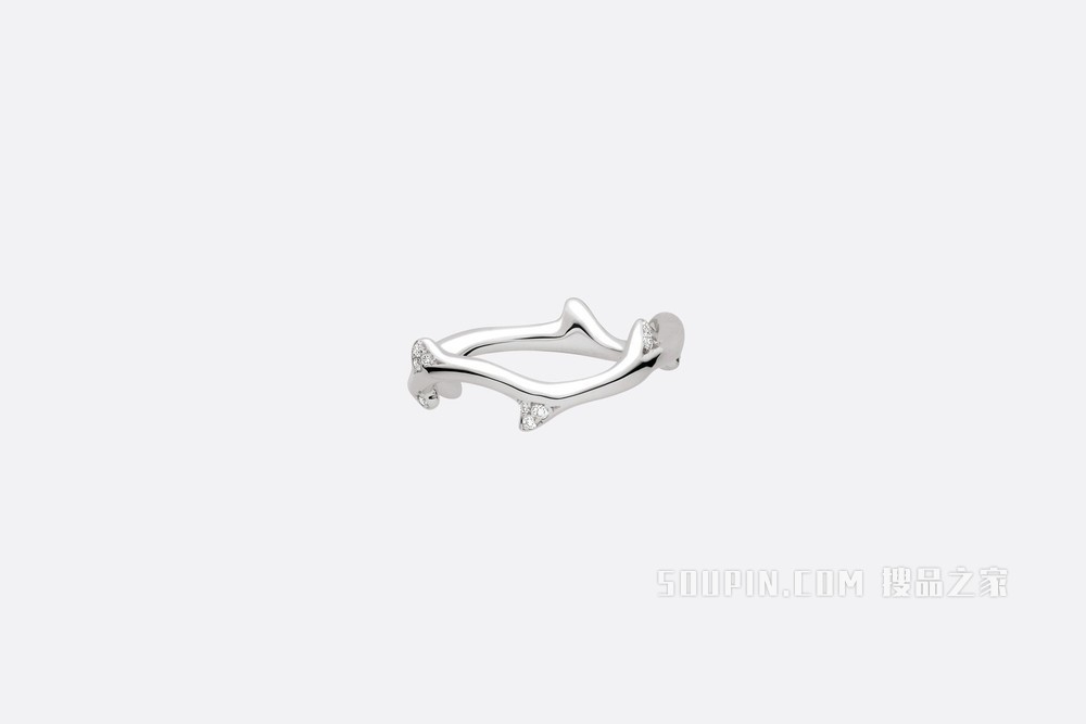 Bois de Rose 戒指 白色 18K 金和钻石装饰