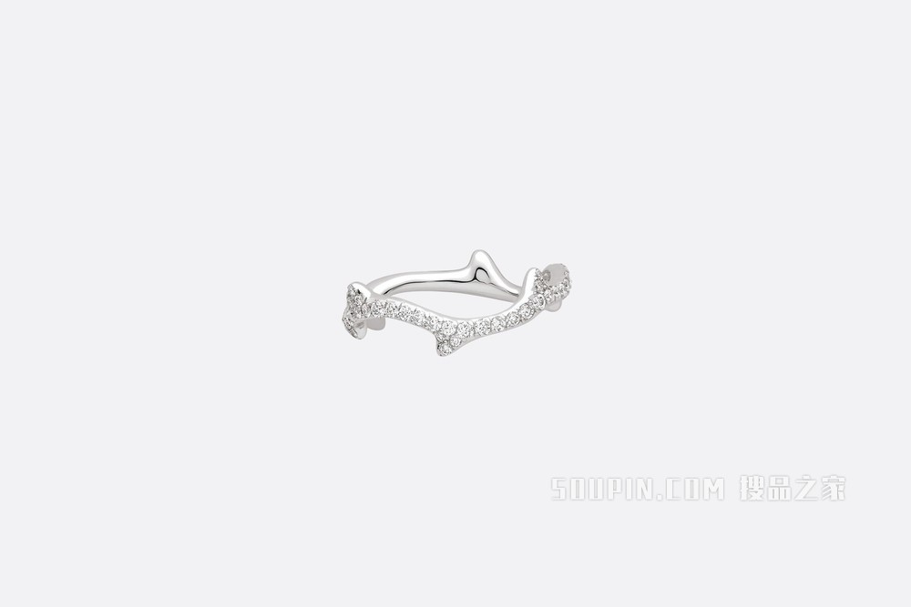 Bois de Rose 戒指 白色 18K 金和钻石装饰