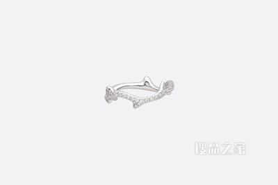 Bois de Rose 戒指 白色 18K 金和钻石装饰