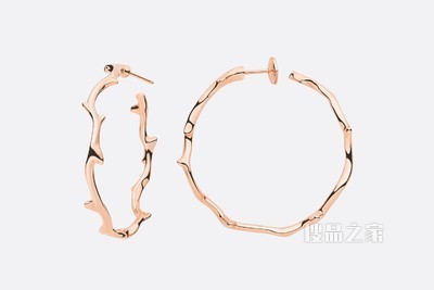 大号 Bois de Rose 耳环 玫瑰色 K 金装饰