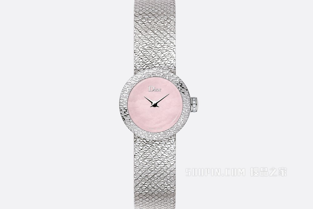 La Mini D de Dior Satine 腕表 直径 19 毫米, 石英机芯