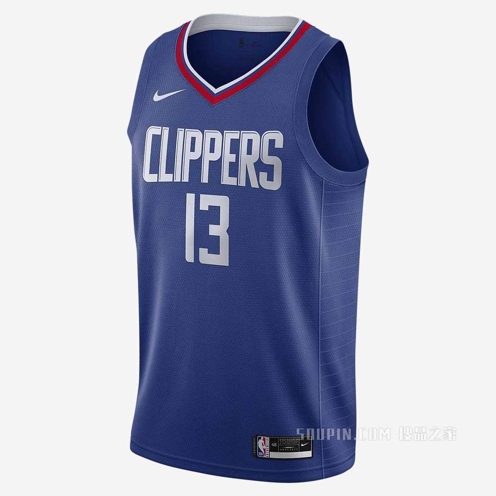 2020 赛季洛杉矶快船队 (Paul George) Icon Edition Nike NBA Swingman Jersey 男子球衣