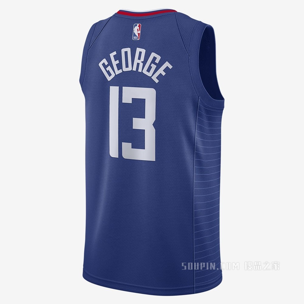 2020 赛季洛杉矶快船队 (Paul George) Icon Edition Nike NBA Swingman Jersey 男子球衣
