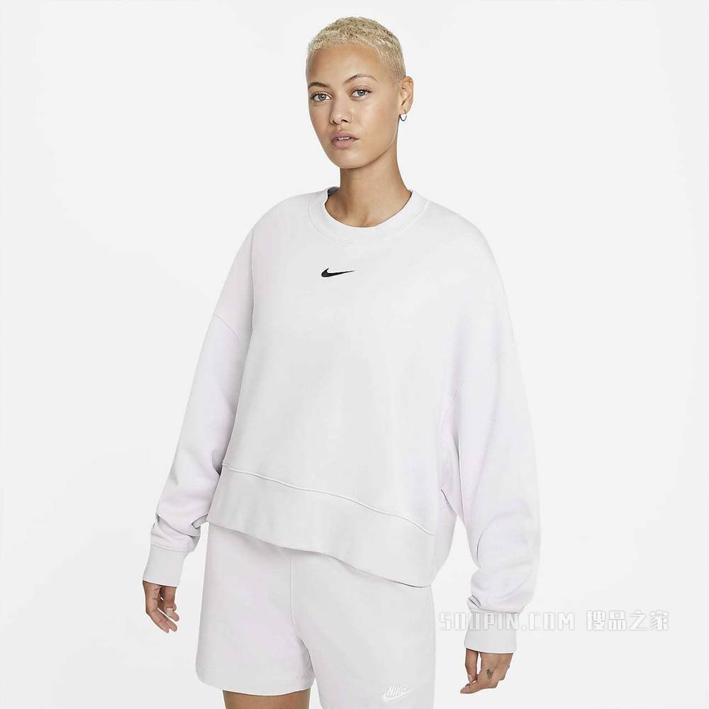 Nike Sportswear Collection Essentials 女子起绒圆领上衣