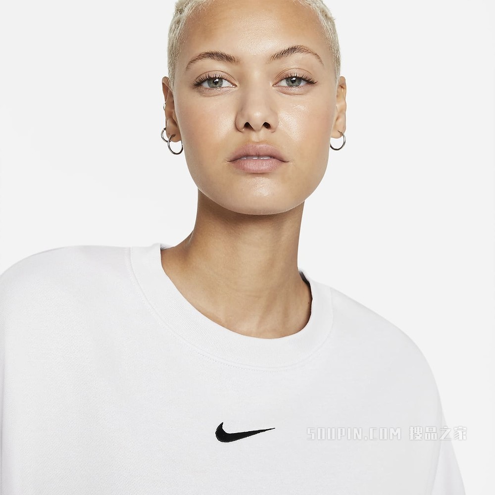 Nike Sportswear Collection Essentials 女子起绒圆领上衣