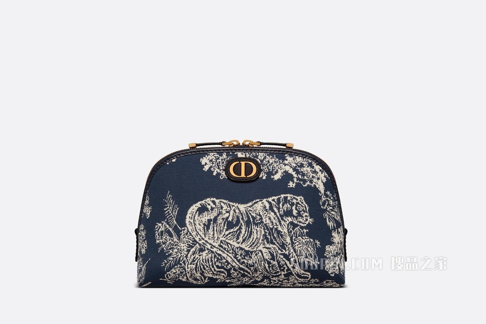 30 Montaigne 化妆包 蓝色 Reverse 茹伊印花提花