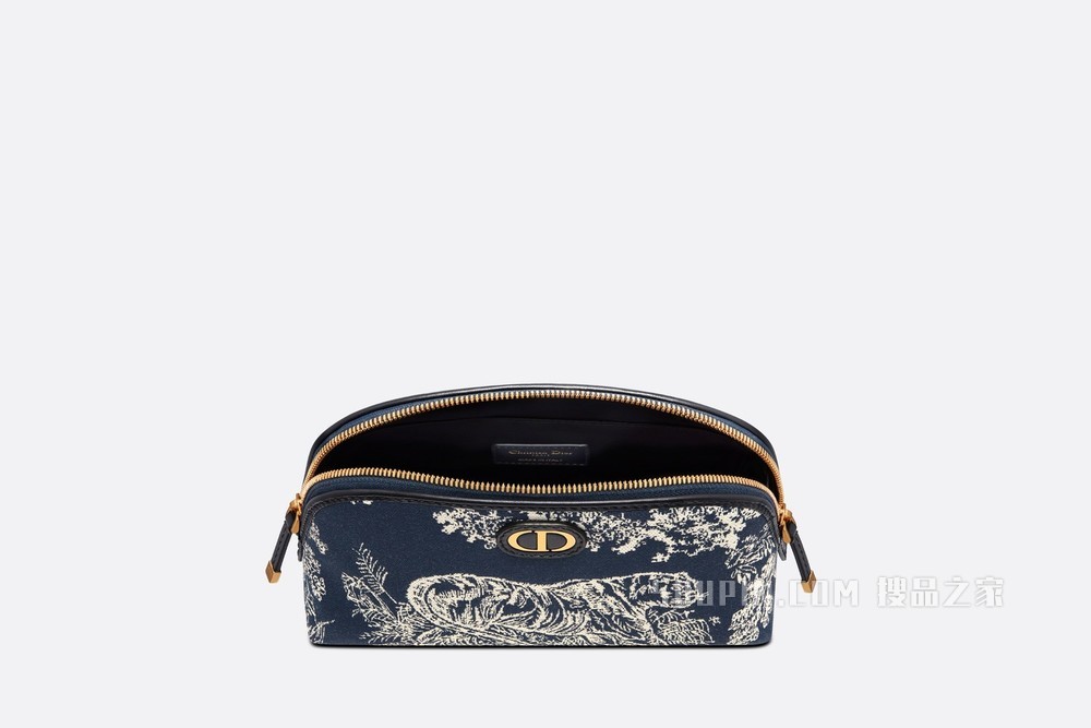 30 Montaigne 化妆包 蓝色 Reverse 茹伊印花提花