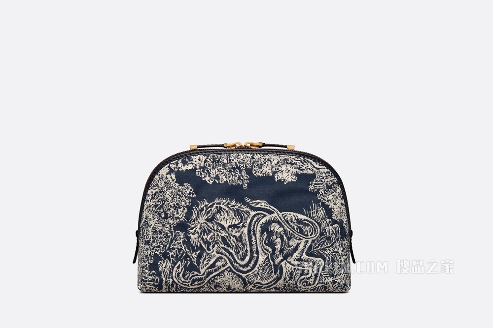 30 Montaigne 化妆包 蓝色 Reverse 茹伊印花提花