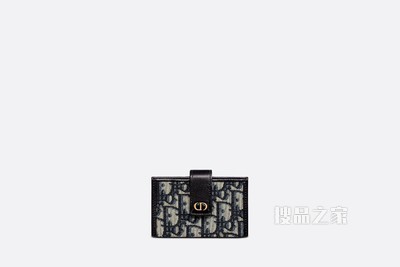 30 Montaigne 5 格卡夹 蓝色 Oblique 印花