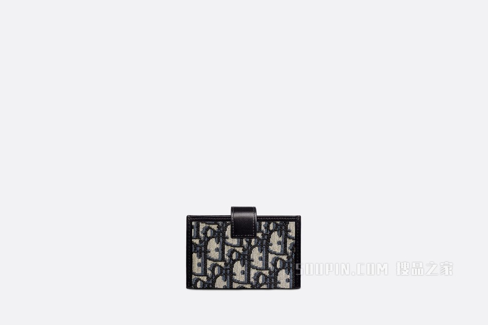 30 Montaigne 5 格卡夹 蓝色 Oblique 印花