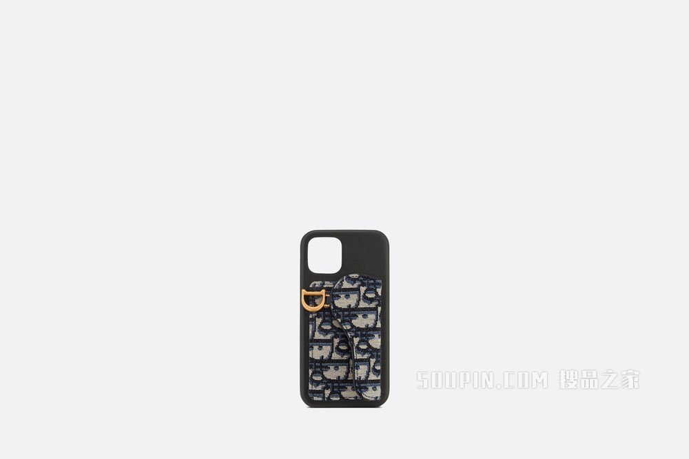 iPhone 12/iPhone 12 Pro 马鞍手机壳 蓝色 Oblique 印花